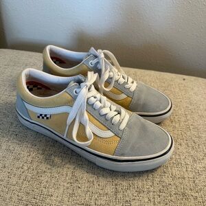 Yellow and Baby Blue Vans